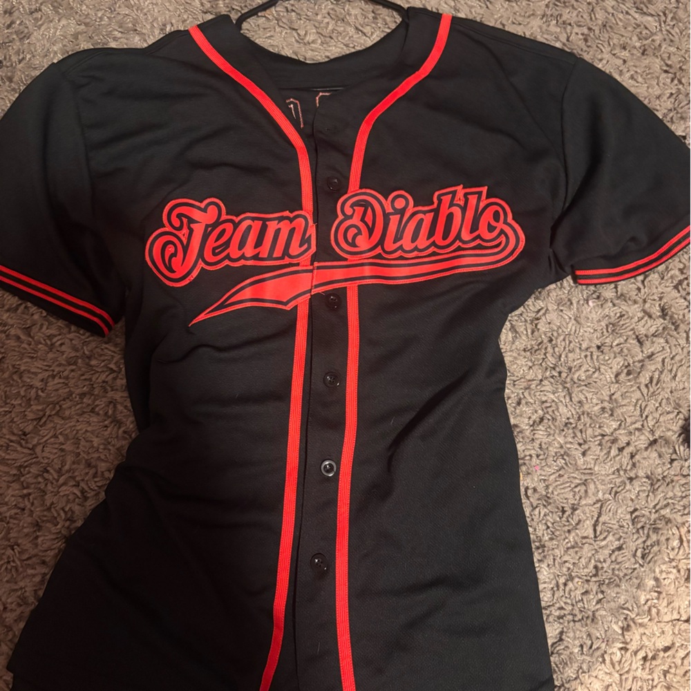 Team Diablo Black and Red Jersey Y2K